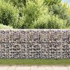 vidaXL Gabion Wall with Covers Galvanised Steel 200x20x85 cm