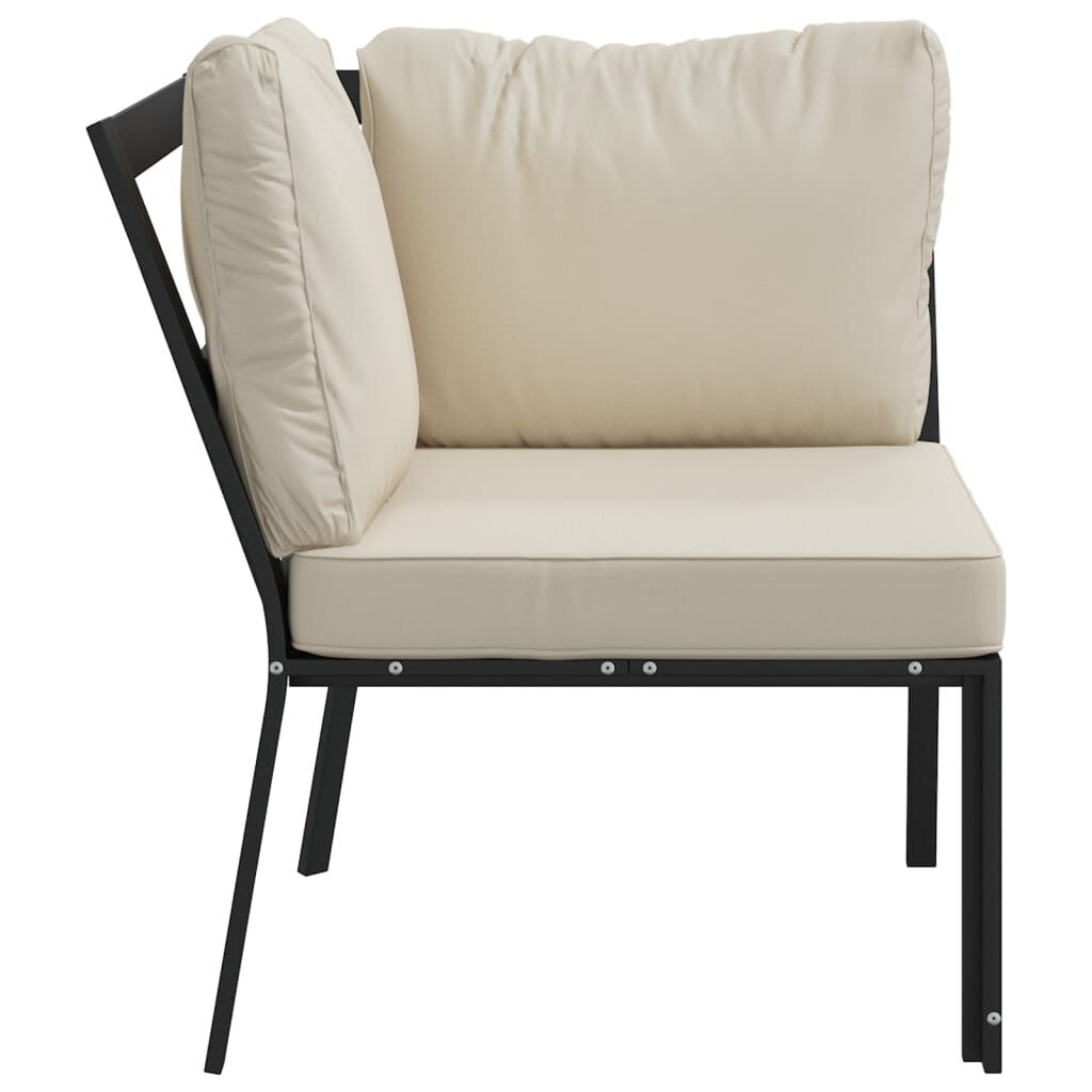 vidaXL Garden Chair with Sand Cushions 76x76x79 cm Steel