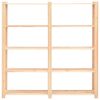 vidaXL 5-Tier Storage Rack 170x38x170 cm Solid Pinewood 500 kg