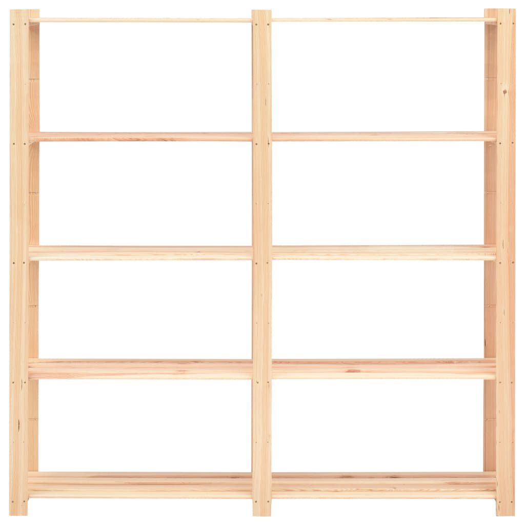 vidaXL 5-Tier Storage Rack 170x38x170 cm Solid Pinewood 500 kg