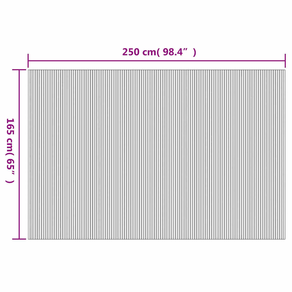 vidaXL Room Divider Bamboo Dark Brown 250x165 cm