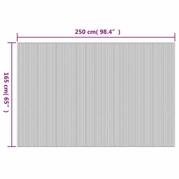 vidaXL Room Divider Bamboo Dark Brown 250x165 cm