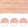 vidaXL Wall Shelf Light Brown 100x40x(2-4) cm Treated Solid Wood Oak