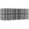 vidaXL Outdoor Dog Kennel Steel 9.22 m&sup2;