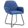 vidaXL Dining Chairs 2 pcs Blue Fabric