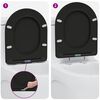 vidaXL Toilet Seat Black 44 x 36.4 x 3.4 cm Duroplast