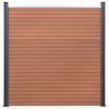 vidaXL Fence Panel Set Brown 353x186 cm WPC