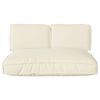 vidaXL Cushion Set 3 pcs Cream Oxford Fabric