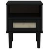 vidaXL Bedside Cabinet SENJA Rattan Look Black 40x35x48 cm Solid Wood Pine
