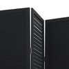 vidaXL Room Divider&nbsp;3 Panels Black Solid Wood Paulownia