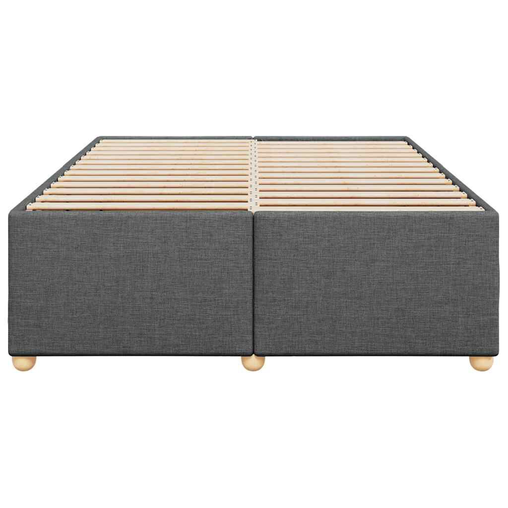 vidaXL Bed Frame without Mattress Dark Grey Queen Fabric