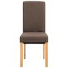 vidaXL Dining Chairs 2 pcs Brown Fabric