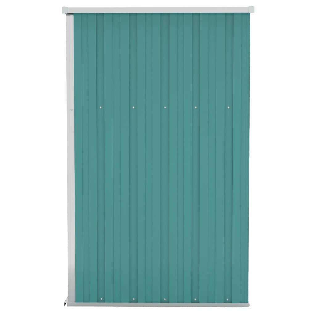 vidaXL Wall-mounted Garden Shed Green 118x100x178 cm Galvanised Steel