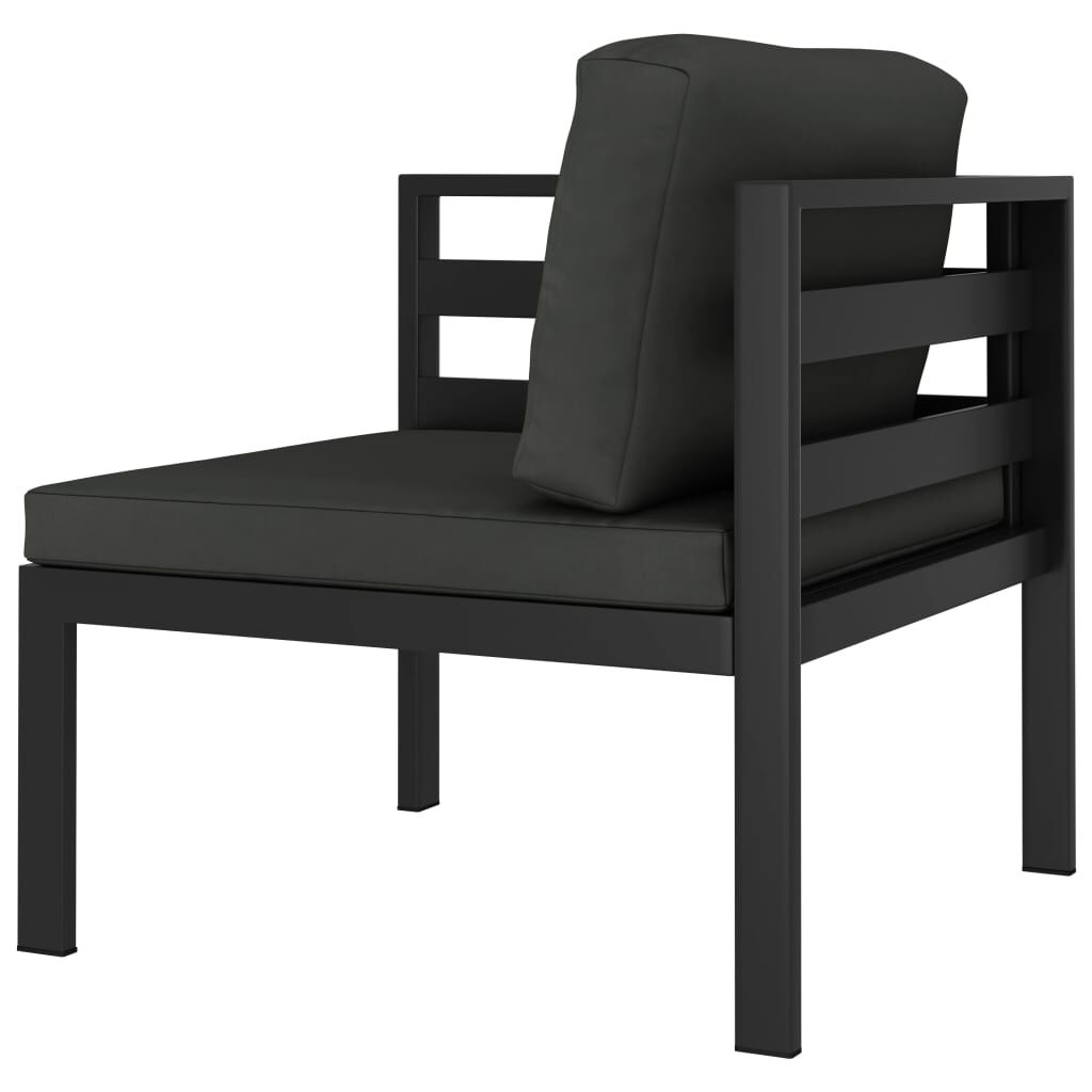 vidaXL 6 Piece Garden Lounge Set with Cushions Aluminium Anthracite