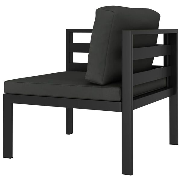 vidaXL 6 Piece Garden Lounge Set with Cushions Aluminium Anthracite