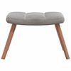 vidaXL Rocking Chair with a Stool Light Grey Velvet