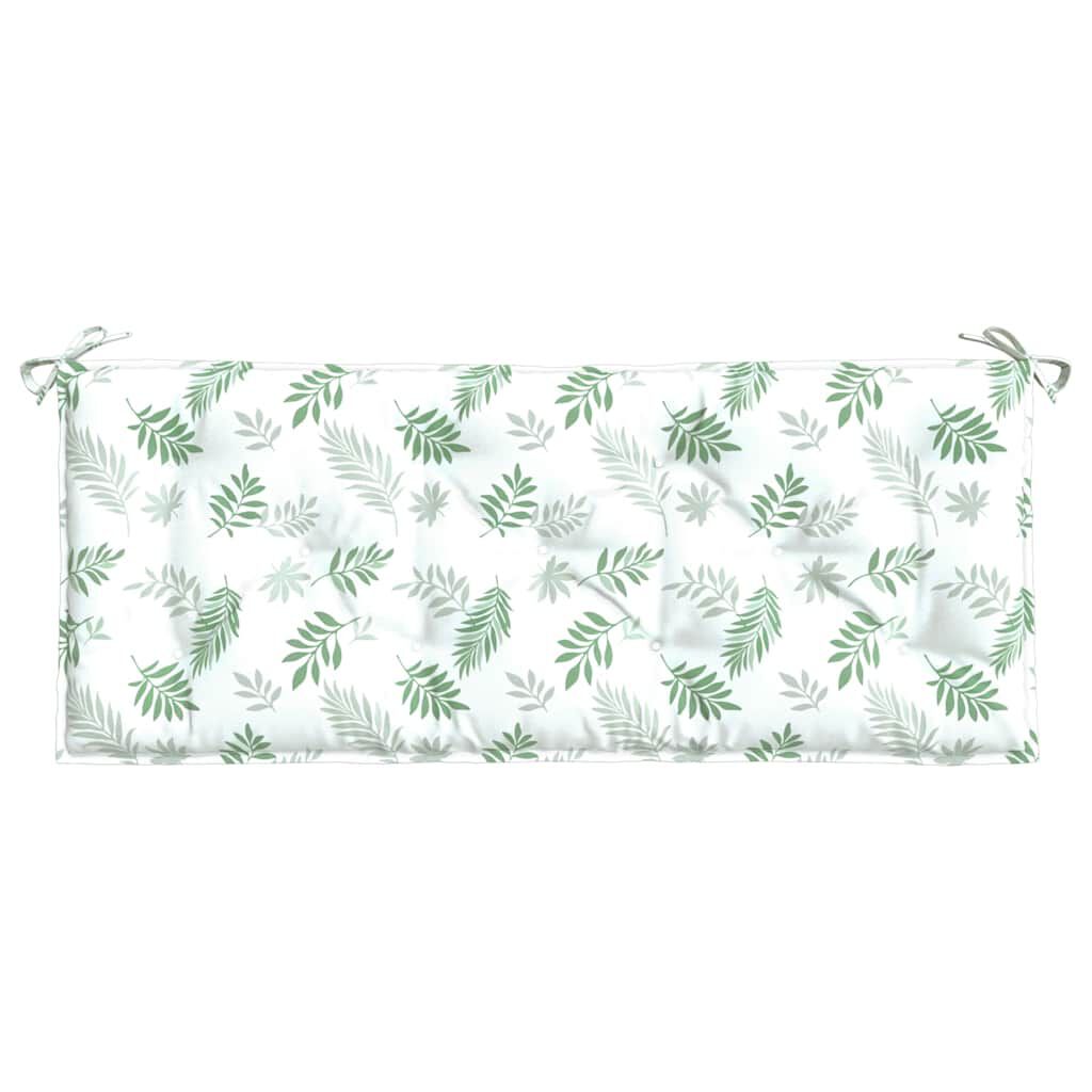 vidaXL Garden Bench Cushions 2pcs Leaf Pattern 120x50x7cm Fabric
