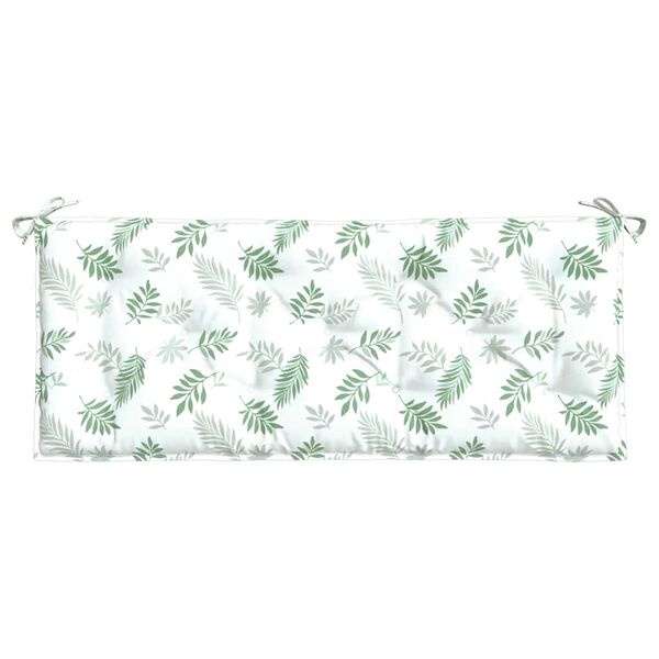 vidaXL Garden Bench Cushions 2pcs Leaf Pattern 120x50x7cm Fabric
