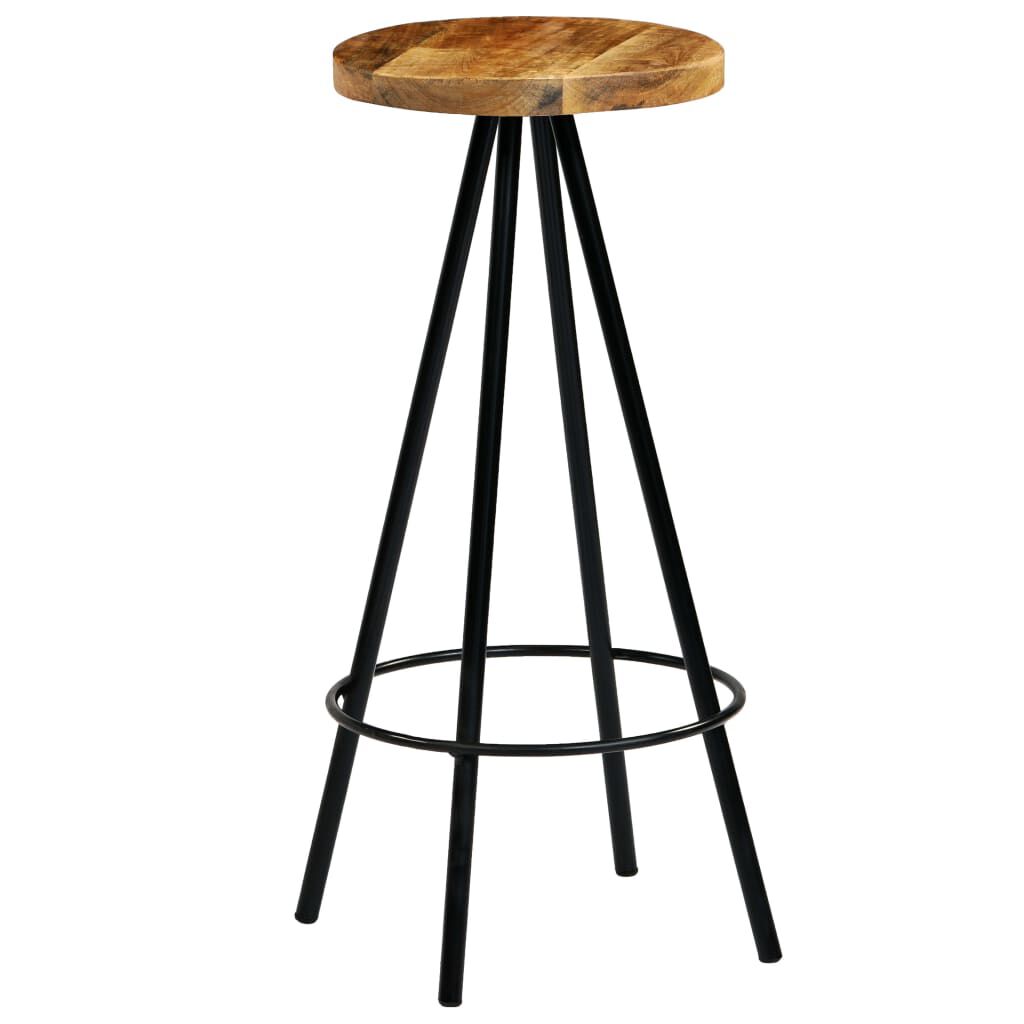 vidaXL Bar Chairs 2 pcs Solid Mango Wood