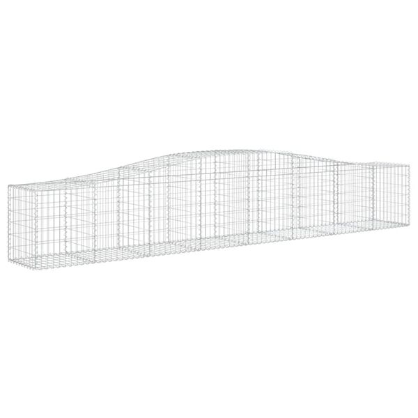 vidaXL Arched Gabion Baskets 3 pcs 400x50x60/80 cm Galvanised Iron