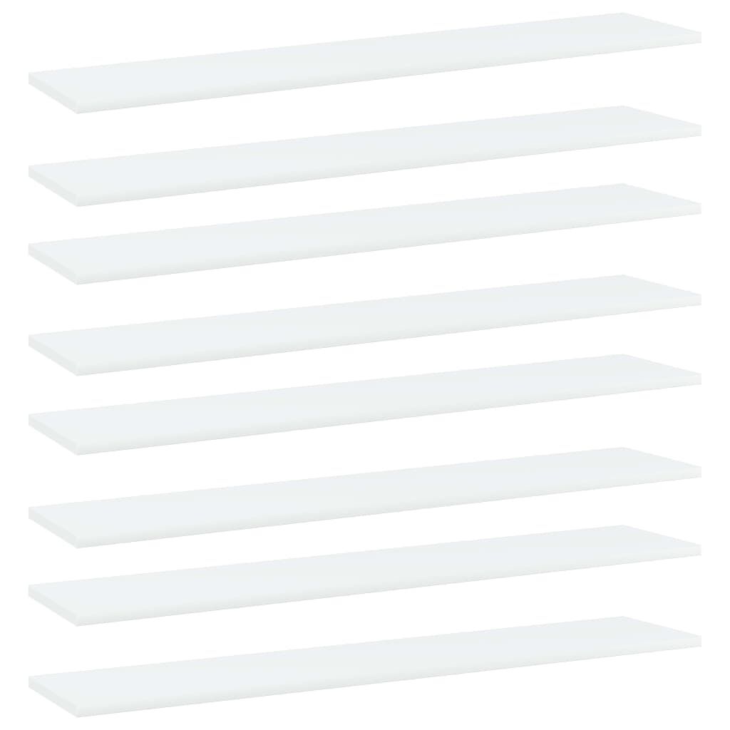 vidaXL Bookshelf Boards 8 pcs White 100x20x1.5 cm Engineered Wood