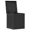 vidaXL Garden Storage Box 90L Black PP Rattan