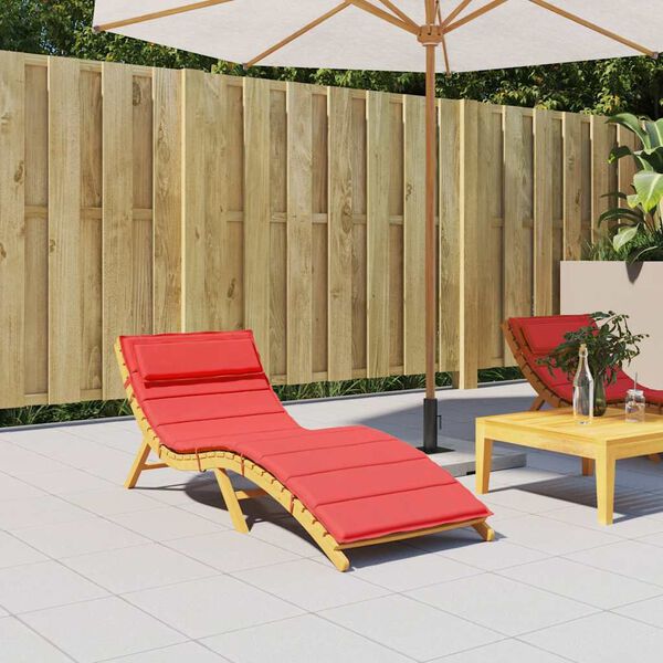 vidaXL Sun Lounger Cushion Red 180x60x4 cm Oxford Fabric