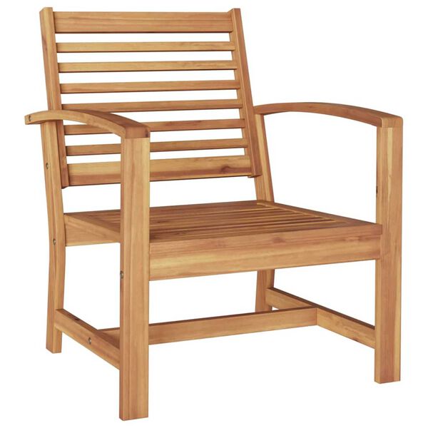 vidaXL Garden Chairs 2 pcs Natural 60 x 65 x 76.5 cm Solid teak wood