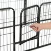 vidaXL Dog Playpen 8 Panels Steel 80x60 cm Black