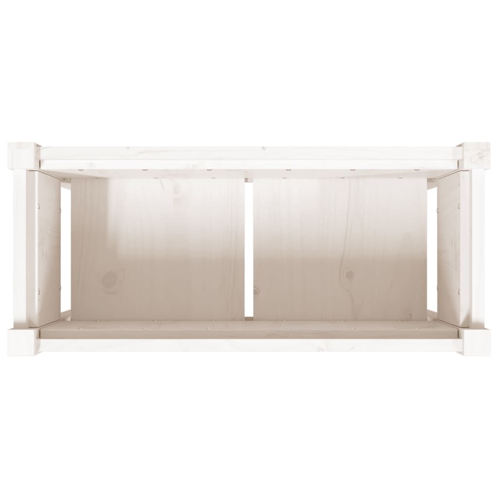 vidaXL Garden Planter with Legs White 70x31x70 cm Solid Wood Pine