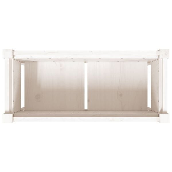 vidaXL Garden Planter with Legs White 70x31x70 cm Solid Wood Pine