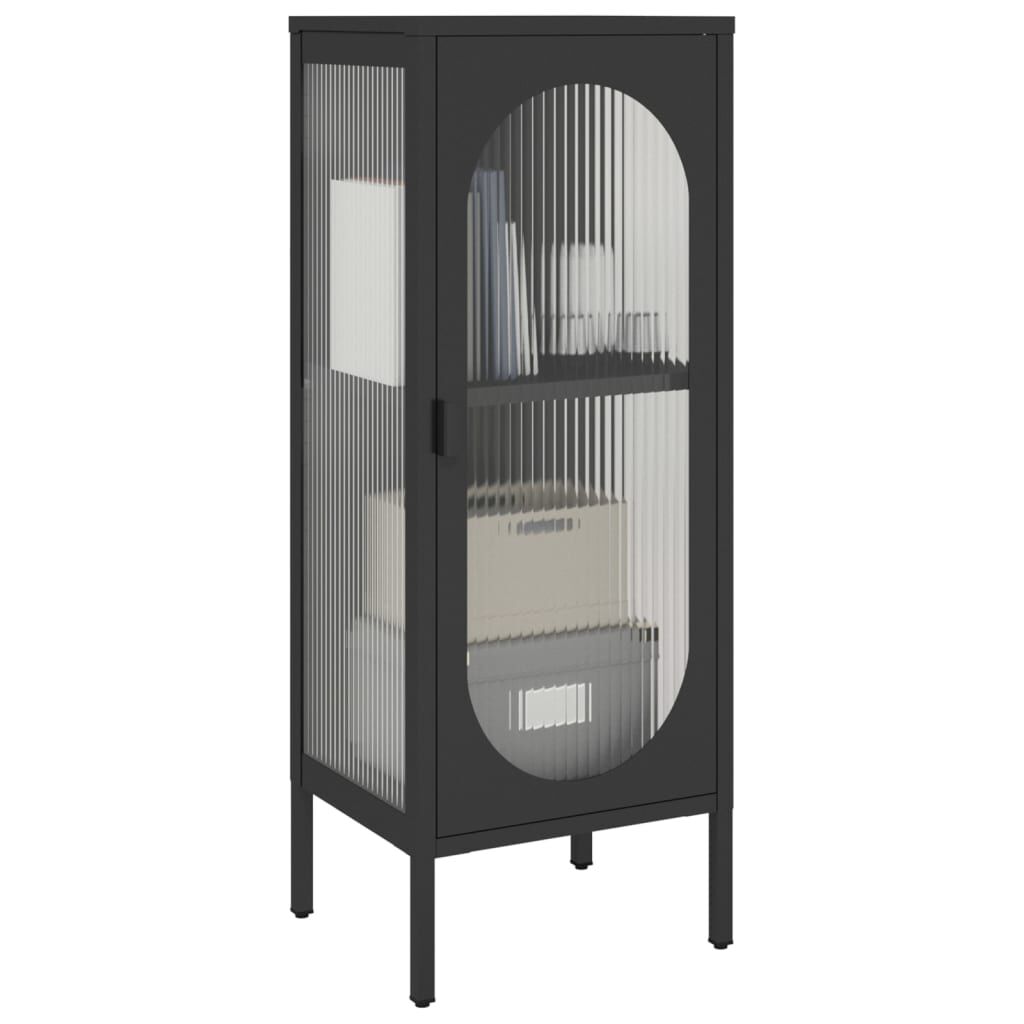vidaXL Sideboard Black 40x35x105 cm Glass and Steel