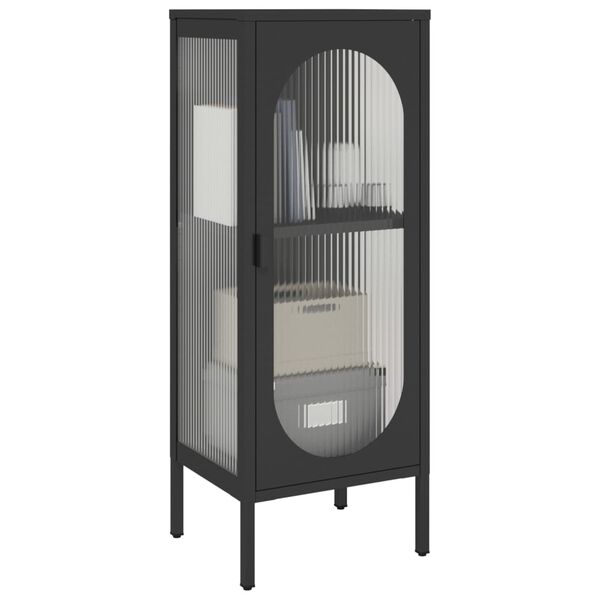 vidaXL Sideboard Black 40x35x105 cm Glass and Steel