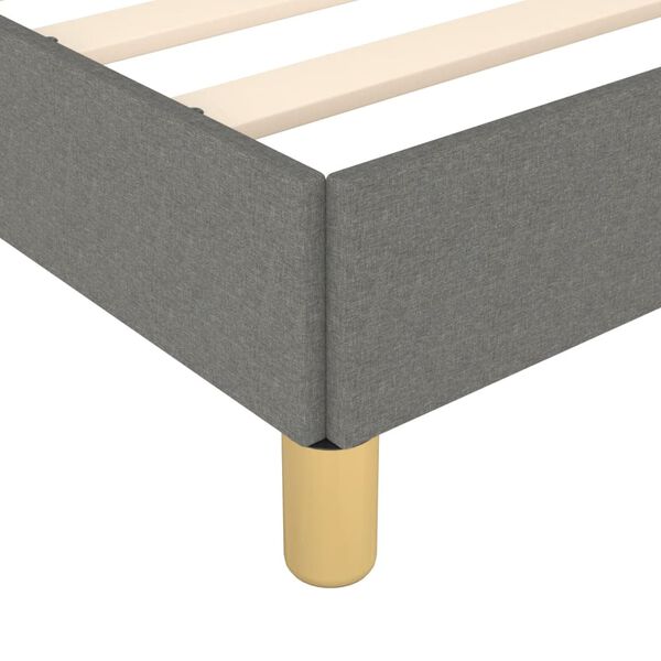 vidaXL Bed Frame without Mattress Dark Grey 137x190 cm Full Fabric