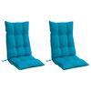 vidaXL Highback Chair Cushions 2 pcs Light Blue Oxford Fabric