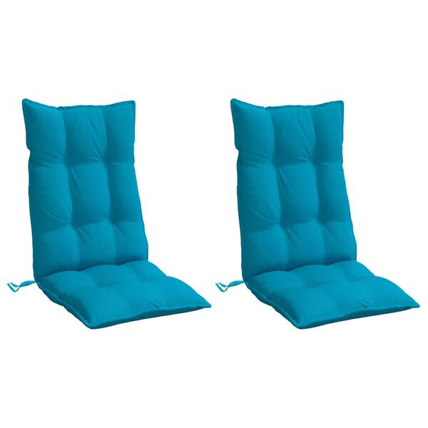 vidaXL Highback Chair Cushions 2 pcs Light Blue Oxford Fabric