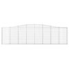 vidaXL Arched Gabion Baskets 4 pcs 400x30x100/120 cm Galvanised Iron
