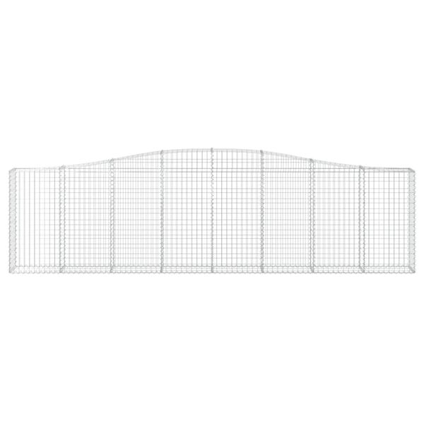 vidaXL Arched Gabion Baskets 4 pcs 400x30x100/120 cm Galvanised Iron