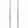 2 Telescopic Table Legs Brushed Nickel 710 mm-1100 mm