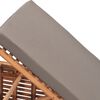 vidaXL Sun Lounger with Dark Grey Cushion Solid Teak Wood