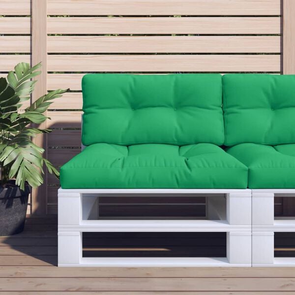 vidaXL Pallet Cushion Green 80x40x12 cm Fabric