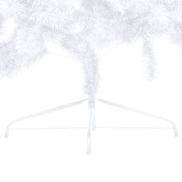 vidaXL Artificial Half Pre-lit Christmas Tree with Ball Set White 180 cm