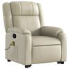 vidaXL Stand up Massage Recliner Chair Cream Faux Leather