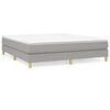 vidaXL Box Spring Bed Frame Light Grey California King Fabric (US Only)