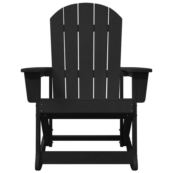 vidaXL Adirondack Rocking Chair Black 73.5x92x90 cm HDPE