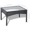 vidaXL Garden Sofa Set 7 Pieces Poly Rattan Black and Cream White