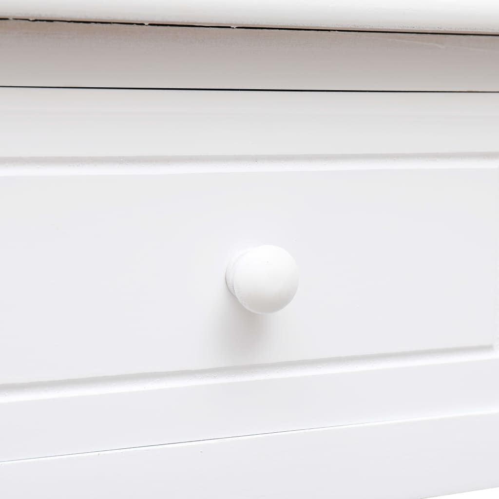 vidaXL Writing Desk White 110x45x76 cm Wood