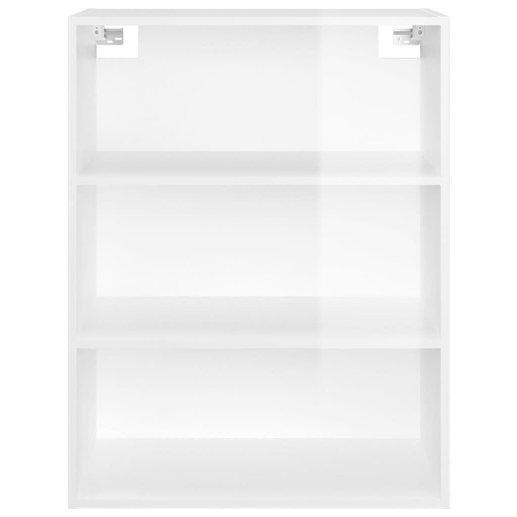 vidaXL Hanging Wall Cabinet High Gloss White 69.5x32.5x90 cm