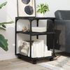 vidaXL Printer Stand 3-Tier Black 43x48x64 cm Engineered Wood