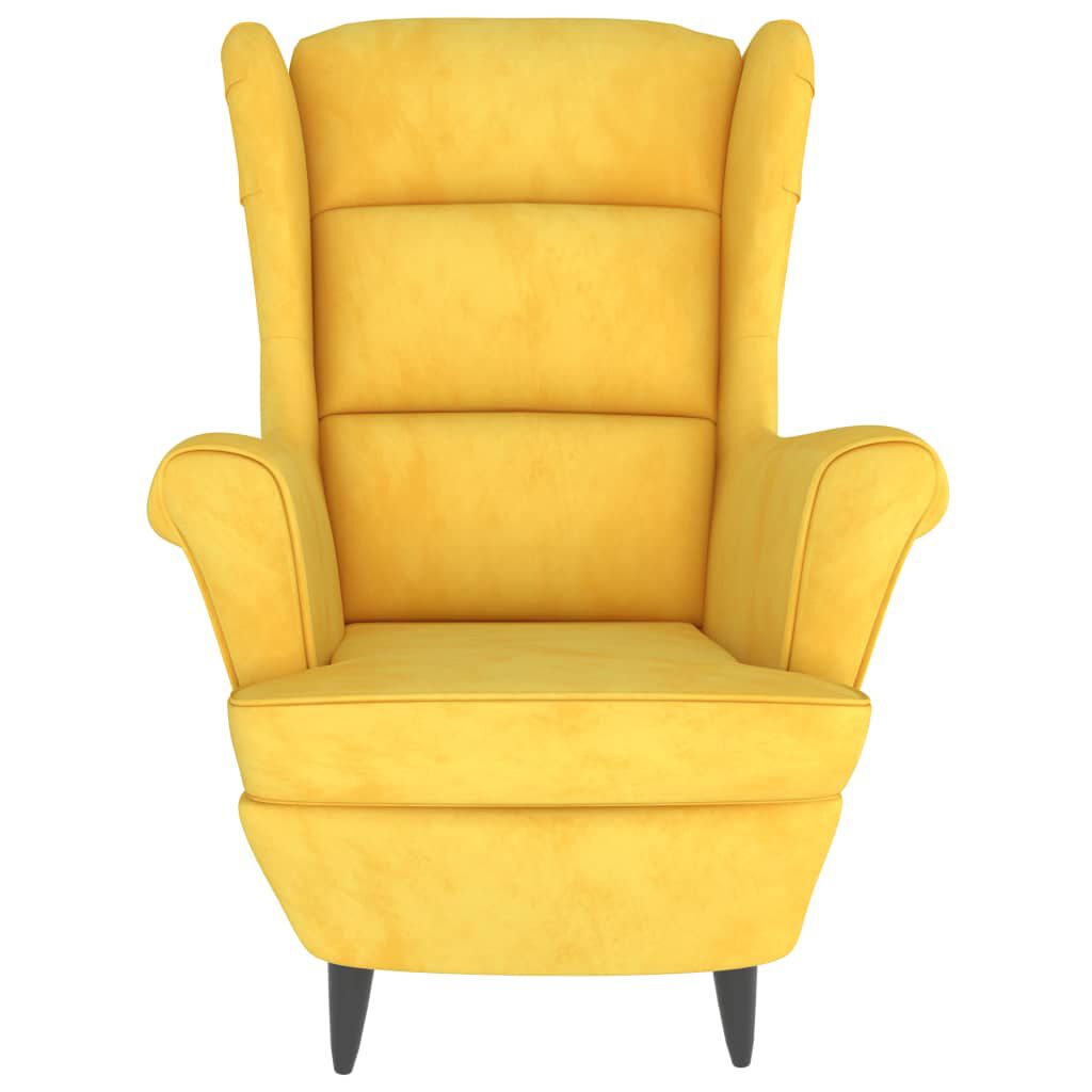 vidaXL Armchair Mustard Yellow Velvet